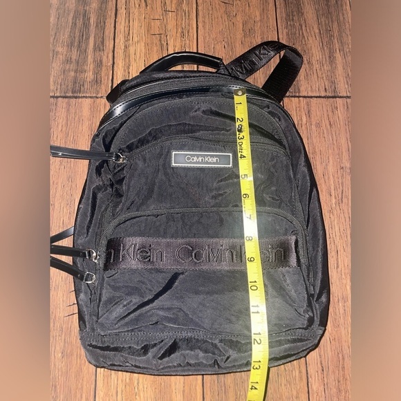 Black black Calvin Klein backpack fall backpack winter backpack travel bag - Picture 2 of 12